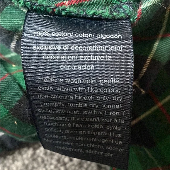 Tommy Hilfiger Green and Black Long Sleeve Tee - Picture 3 of 3